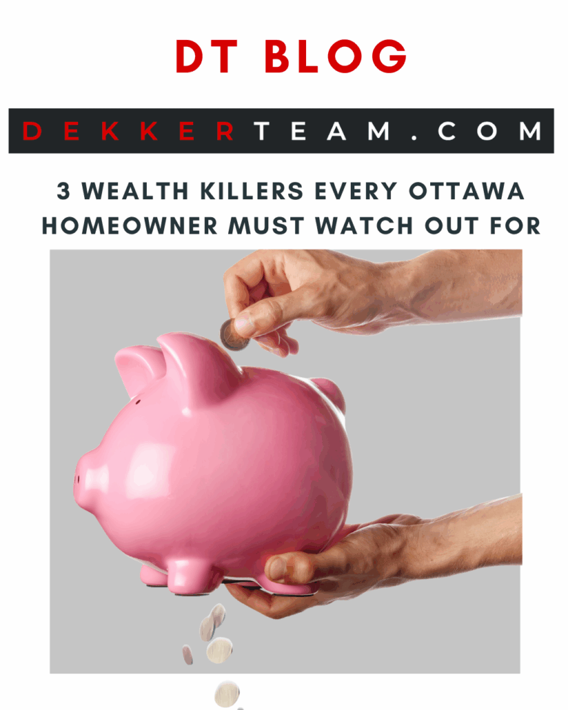 A person putting coins into a pink piggy bank that are dropping out of the bottom